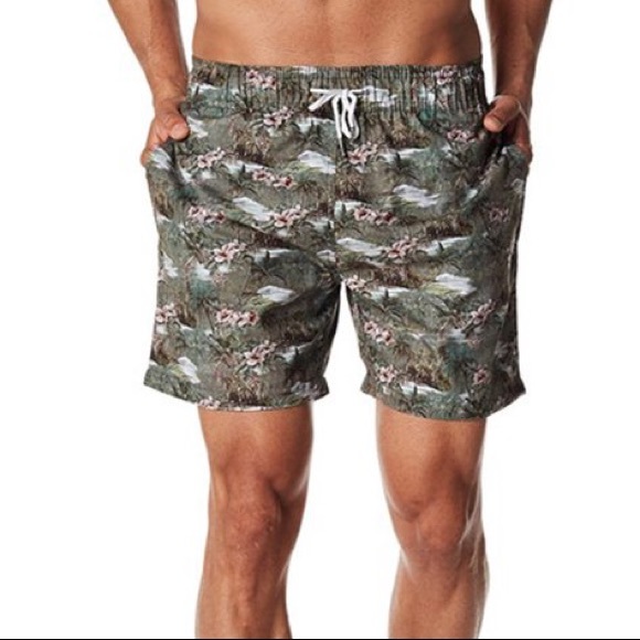 Slate & Stone Floral Swim Trunks - Picture 1 of 7